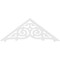 Ekena Millwork Pitch Athens Architectural Grade PVC Gable Pediment, 60"W x 22 1/2"H x 1"P (9/12) GPP060X023X100ATH - alternate 3